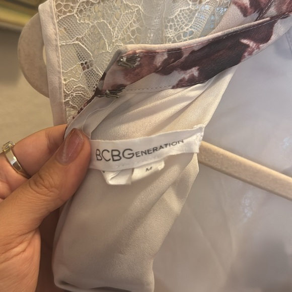 BCBGeneration White and Brown Lace Dress - Picture 2 of 5